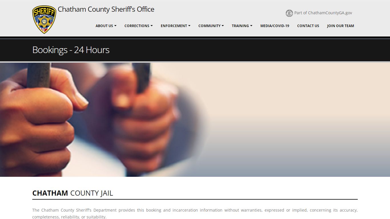 Chatham County Sheriff's Office - Bookings - 24 Hours