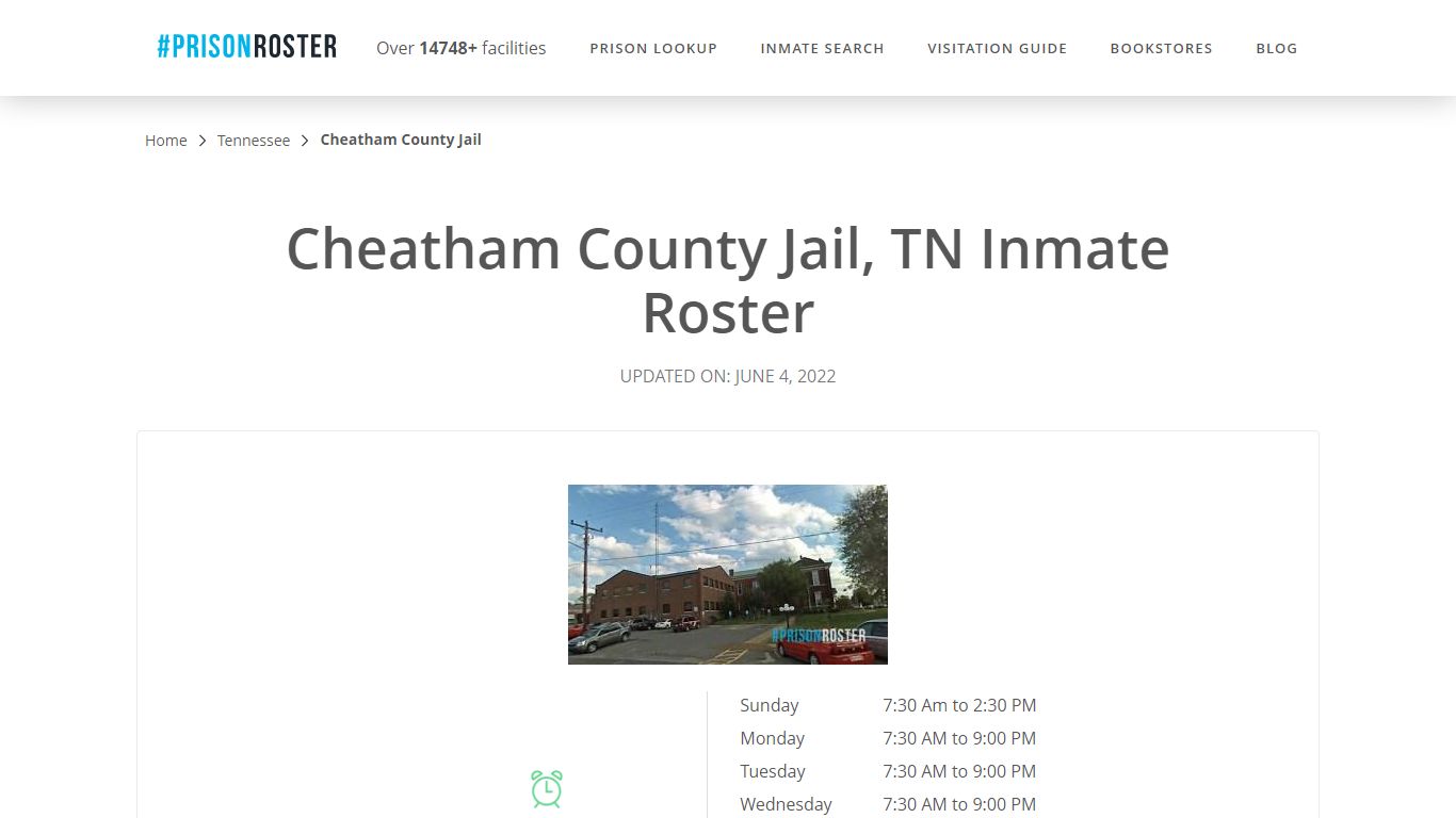 Cheatham County Jail, TN Inmate Roster